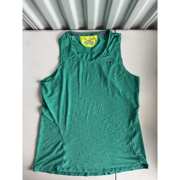 4 for $10 Under Armor Tank Green Heat Gear L - Picture 5 of 6